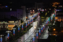 Световое шоу стало эффектной точкой празднования Дня России в Екатеринбурге