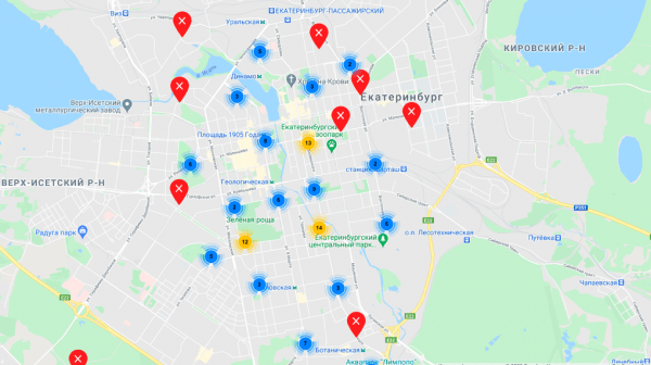 В Екатеринбурге создали карту &laquo;украденных&raquo; участков муниципальной земли, которые захватили под парковки