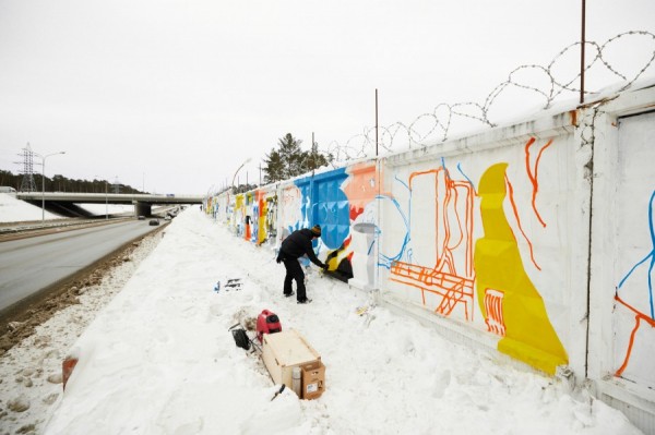 Водоканал подарил Екатеринбургу 100-метровое граффити